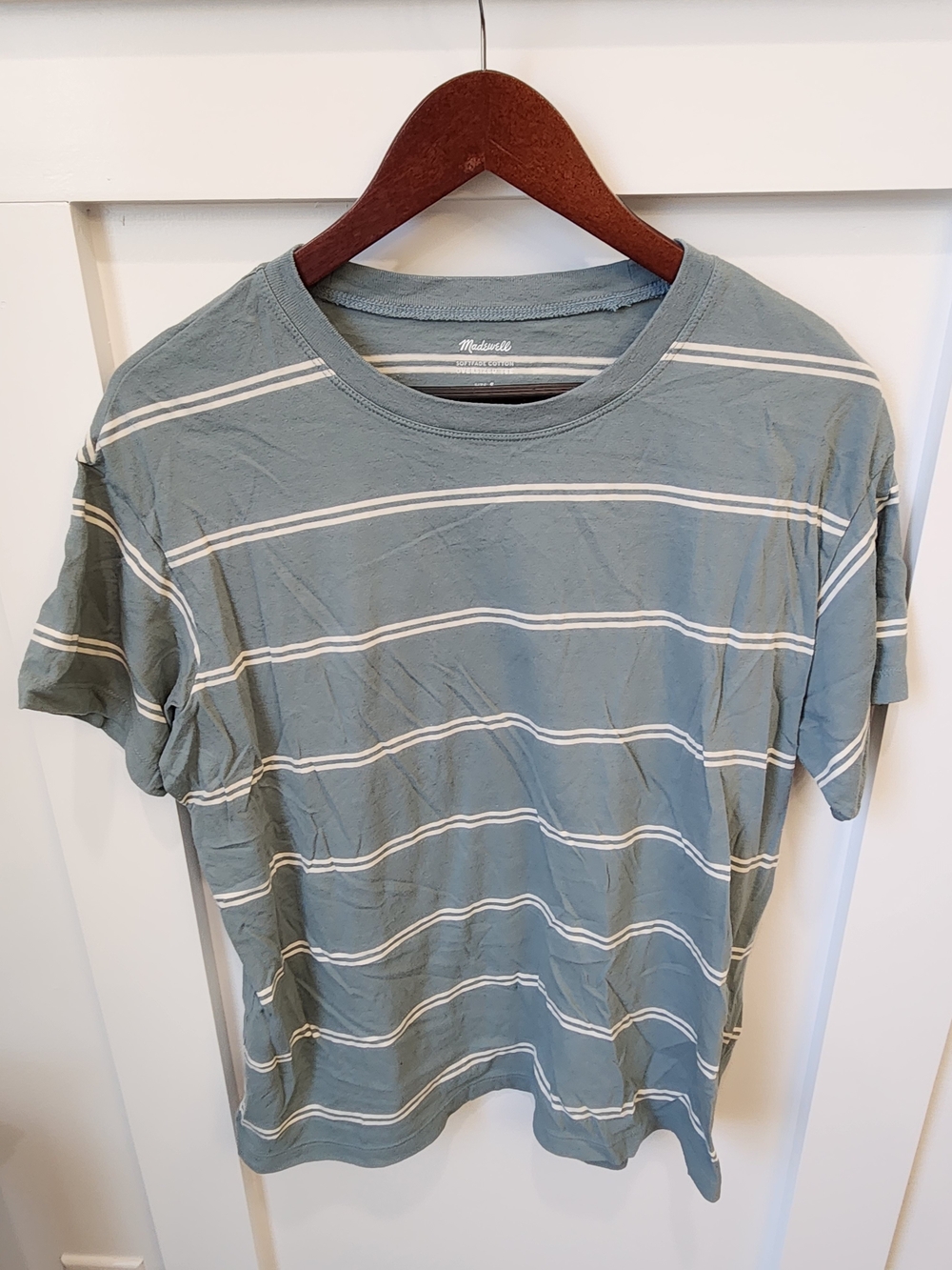 Madewell Men’s Slate Blue Striped Crew T-Shirt